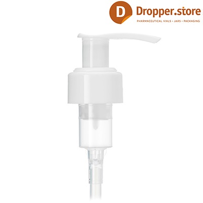 White Lotion Pump 24-410 Cream Pump PP24 Smooth Closure