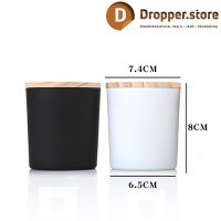Glass Jar 220ml with Wooden Lid for Candlesooden Lid for Candles