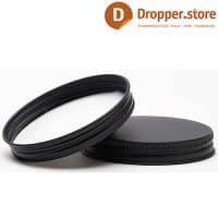 Amber Glass Jar 500ml with Black Aluminum Cap for Candles - Candle Jar 500ml